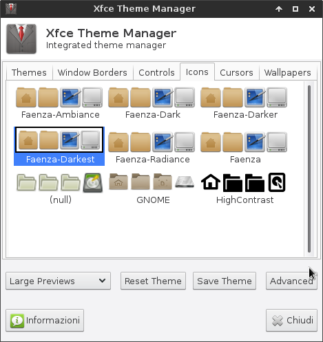 Xfce theme manager