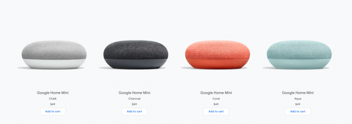 Google home mini aqua