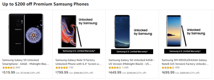 Black friday deals on samsung devices amazon