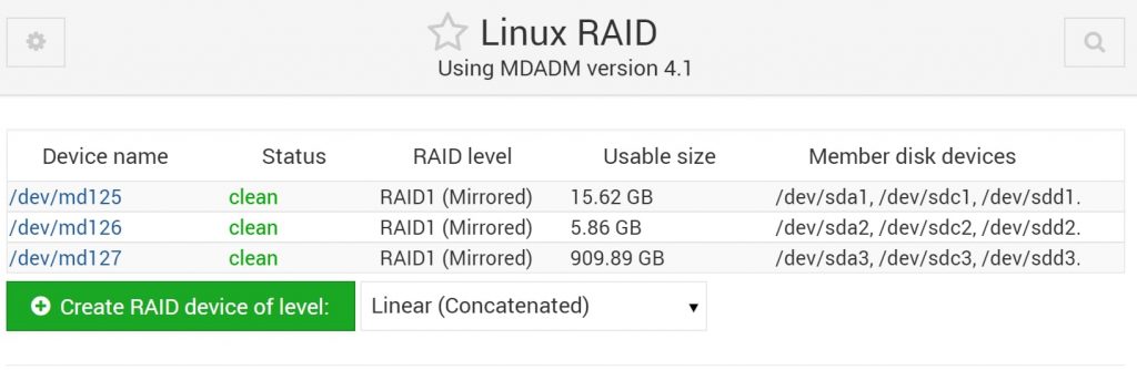 centos raid config server hard disk